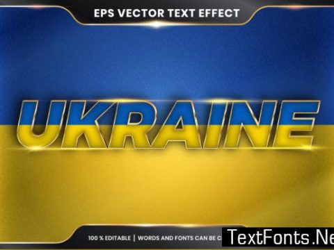 Editable Text Effect - Ukraine