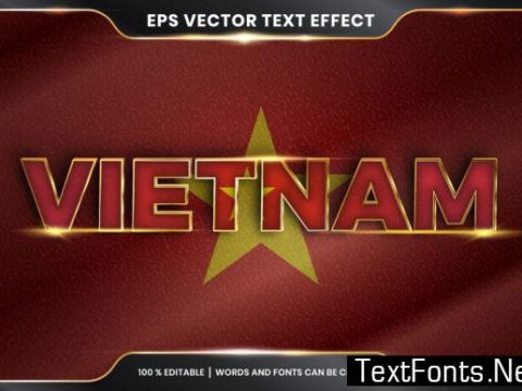 Editable Text Effect - Vietnam