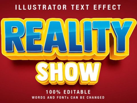 Editable text effect with yellow shadow