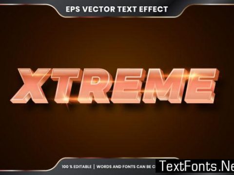 Editable Text Effect - Xtreme Text Style