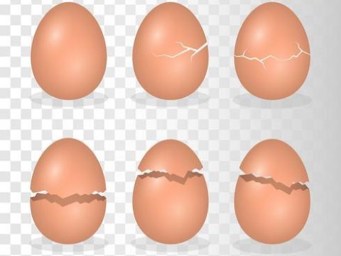 Eggs With Crack Effect Illustration