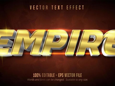 Empire shiny gold editable text effect