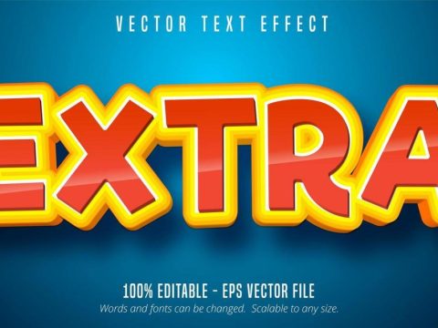 Extra glossy stacked outline text effect