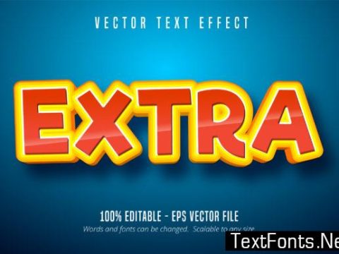 Extra Text Effect, Editable Font Style