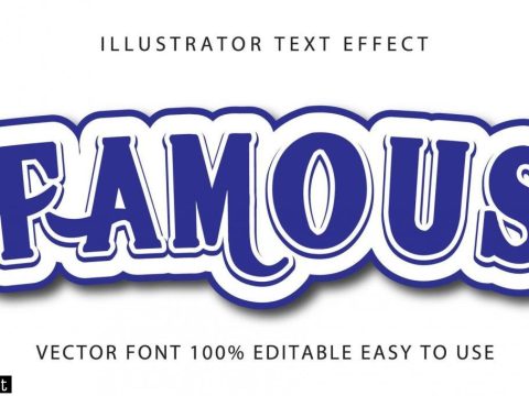 Famous Blue Swirl Text Effect