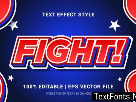 Fight Text Effect Style