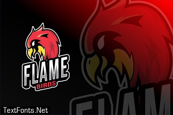 Flame Birds Esport Logo Template UJWQJ86