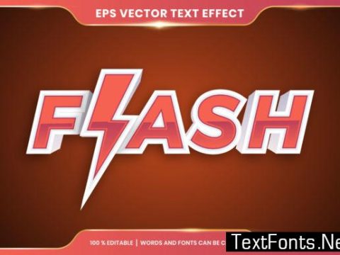 Flash Text Effect Editable Concept