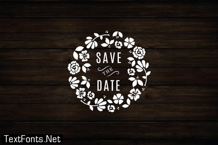 Floral Wreath Save The Date