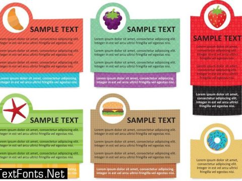 Food Info Text Box Template Vectors 87786