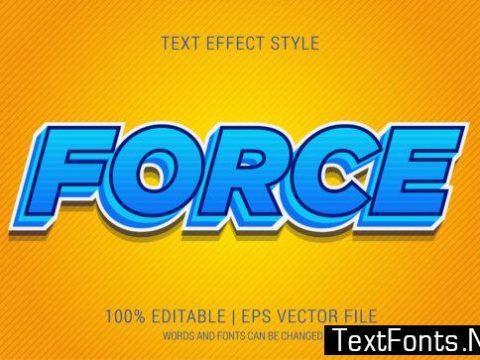 Force Text Effect Style