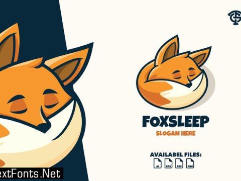 Foxsleep - Mascotte Logo AAXD34U