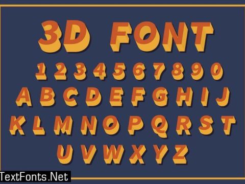 Free 3D Font Set