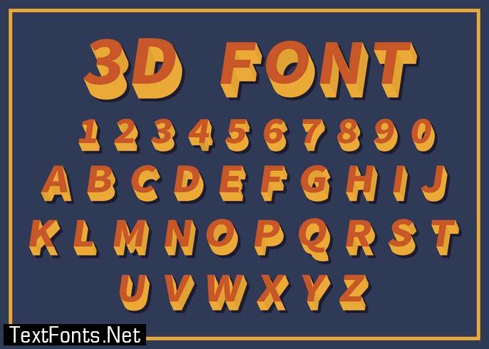 Free 3D Font Set