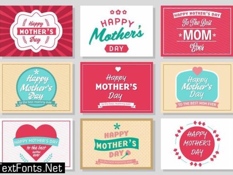 Free Mother's Day Vintage Poster Vector