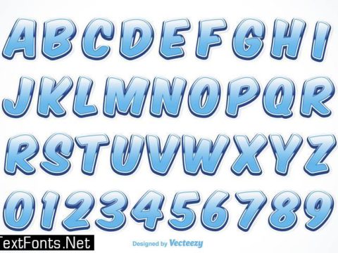 Free Vector Water Font