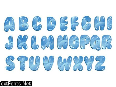 Free Water Font Type Vector