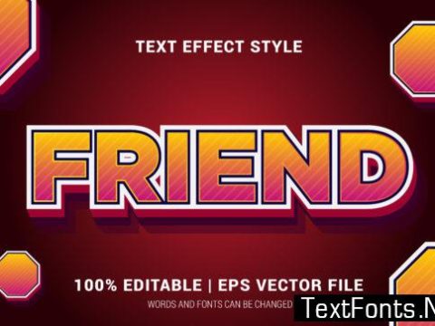 Friend Text Effects Style