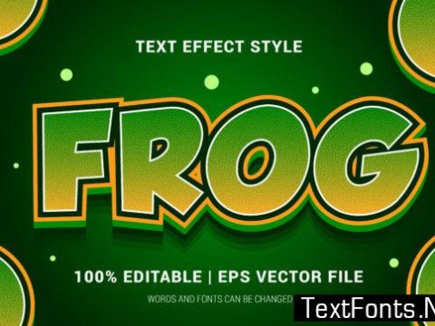 Frog Text Effect Style