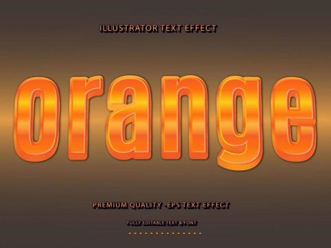 Fruity Orange Text Effect Style