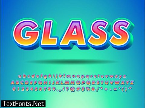 Fun And Friendly Text Style With Gradient Color 555873