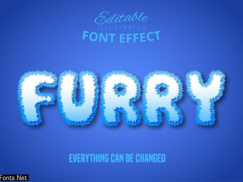 Furry White Text Effect