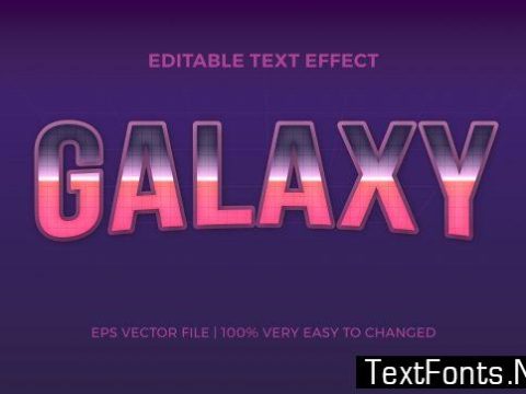 Galaxy Text Effect Editable Font