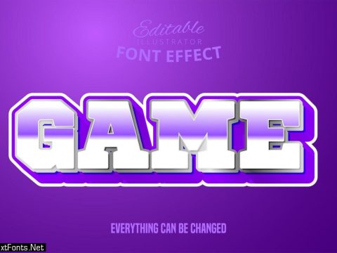 Game mettalic text, editable text style