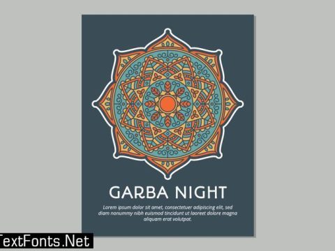 Garba Poster Template