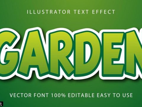 Garden Green Block Text Effect