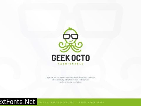 Geek Octopus Style Logo