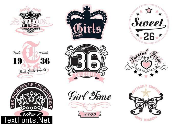 Girly T-shirt Vector Designs