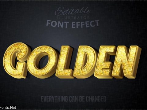 Glitch Golden Text Effect