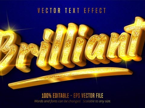 Gold Brilliant text