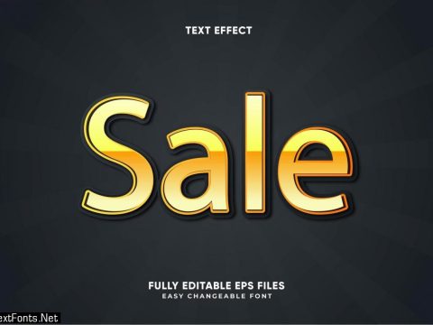 Gold metallic text effect