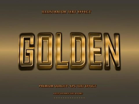 Golden Style Metallic Text Effect