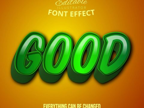 Good text, cartoon style editable text effect