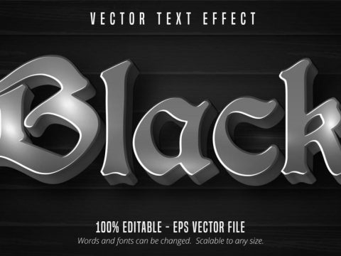 Gothic text effect on black wooden background