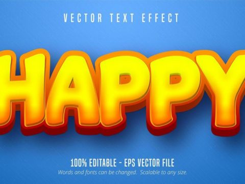 Gradient happy text