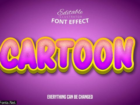 Gradient Textured Cartoon Text Effect