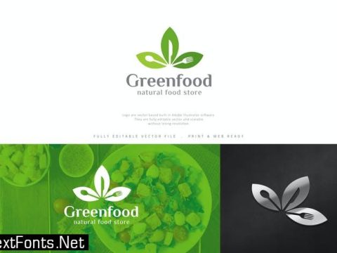 Green Food Logo Template