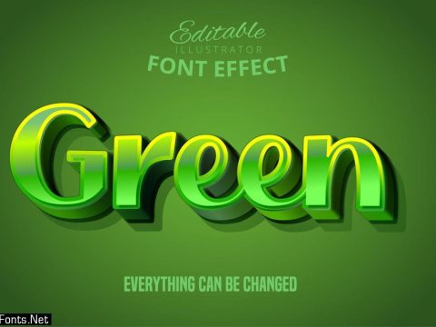 Green Metallic Text Effect