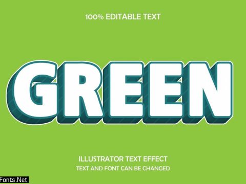 Green modern editable text effect 1222613