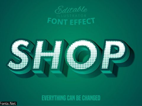 Green Shop text effect