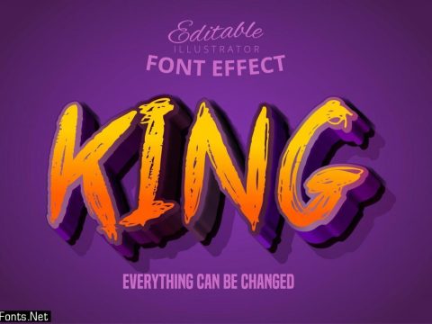 Grunge King Text Effect