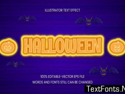 Halloween Text Effect Editable