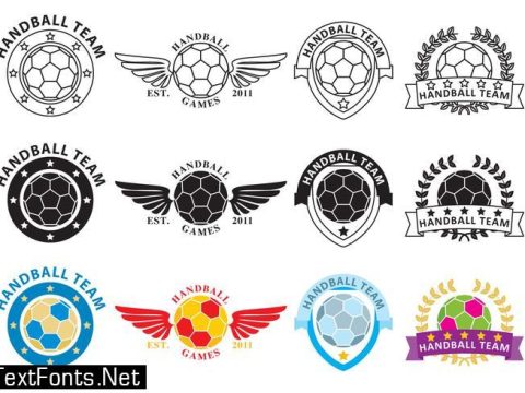 Hand Ball Logo Vectors