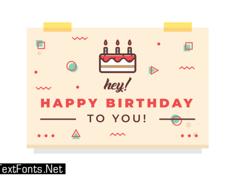 Happy Birthday Typography Vector