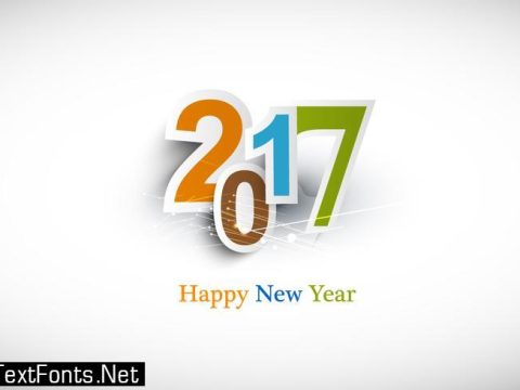 Happy New Year 2017 Text Design