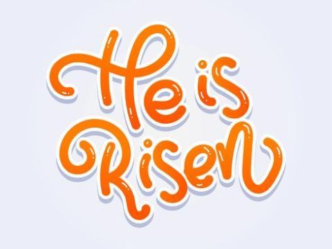 He is risen typography